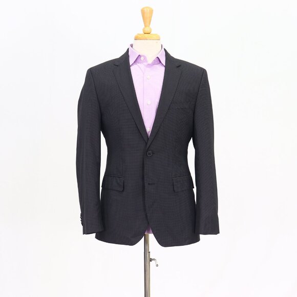 Hugo Boss 38R Gray Blazer Sport Coat Jacket 2-Button Check T386 - Picture 1 of 11